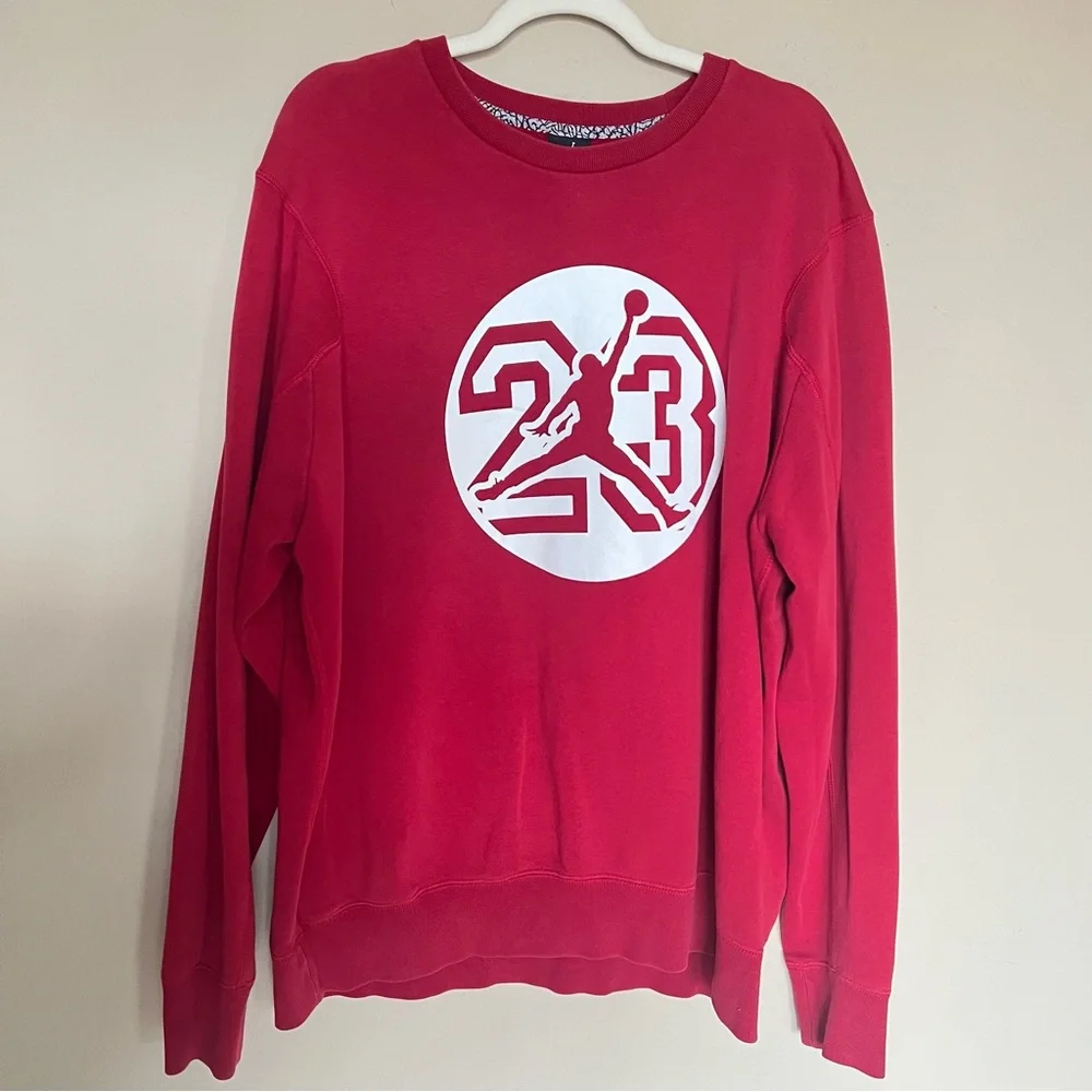 Air Jordan Michal Jordan 23 Red Crewneck Sweatshirt XXL Jumpman Logo Pullover